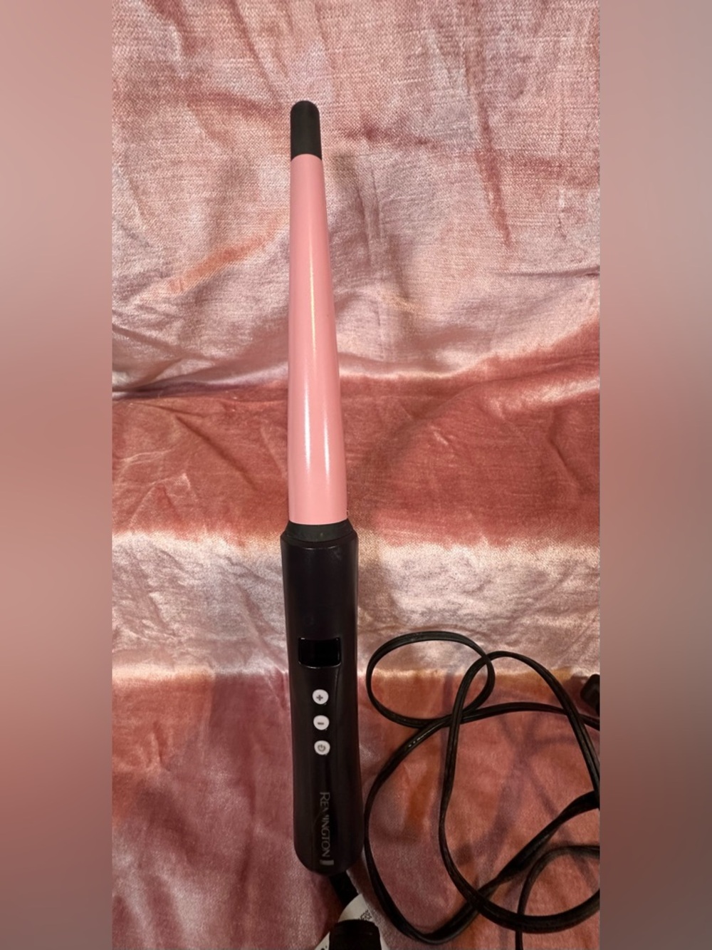 Remington Black curling wand with Pink Accents